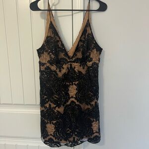 Free People Night Shimmer Mini Dress